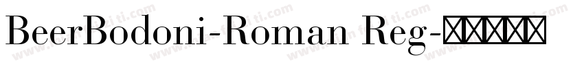 BeerBodoni-Roman Reg字体转换